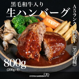 【ふるさと納税】黒毛和牛生ハンバーグ　約200g×4個 | 肉 お肉 にく 食品 徳島産 阿波牛 人気 おすすめ 送料無料 ギフト