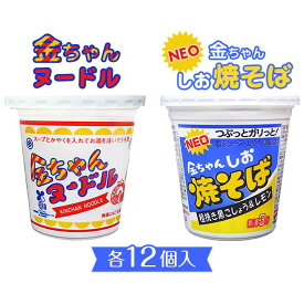 【ふるさと納税】金ちゃんヌードル1箱（12個）＋金ちゃんNEOしお焼きそば1箱（12個） | 麺 食品 加工食品 人気 おすすめ 送料無料