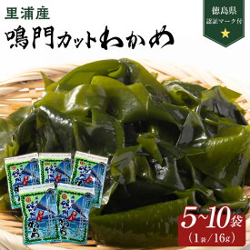 【ふるさと納税】鳴門カットわかめ里浦産 選べる容量！16g×5・16g×10 (徳島県認証マーク付) | 鳴門わかめ わかめ 国産 水産 海産 詰め合わせ 詰合せ 小分け 保存食 味噌汁 みそ汁 酢の物 サラダ 簡単調理 手軽 人気 おすすめ 送料無料 海の幸 徳島