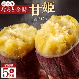 【ふるさと納税】訳あり さつまいも なると金時「甘姫」 (約5kg）ご自宅用 | わけあり 訳アリ 規格外 野菜 やさい 食品 鳴門金時 芋 いも さつま芋 さつまいも お芋 お取り寄せ グルメ 人気 おすすめ 送料無料 徳島