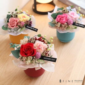 【ふるさと納税】プリザーブドフラワー メリッサ ＜Fine＞ ｜花 ギフト プレゼント アレンジ おしゃれ 母の日 誕生日 結婚祝い 退職祝い お祝い