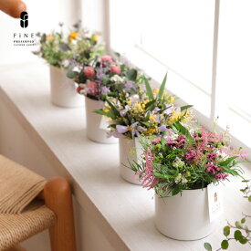 【ふるさと納税】プリザーブドフラワー ジョリ ＜Fine＞ ｜花 ギフト プレゼント アレンジ おしゃれ 母の日 誕生日 結婚祝い 退職祝い お祝い