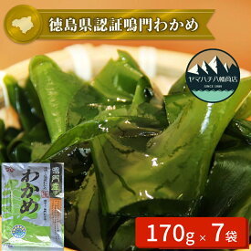 【ふるさと納税】鳴門産塩蔵わかめ 170g×7袋＜ ヤマハチ八幡商店 ＞ ｜徳島県認証 鳴門わかめ 国産 徳島 小分け ギフト 贈り物