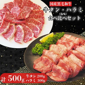 【ふるさと納税】 【希少部位セット】 国産 牛タン ハラミ セット 計500g 牛肉 タン 薄切り ハラミ 希少部位 焼き肉 BBQ 焼肉 肉 お肉 高級 絶品 ふるさと納税 小松島市