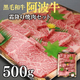 【ふるさと納税】 牛肉 焼肉 セット 500g 国産 厳選 黒毛和牛 冷凍 ミスジ トモサンカク カルビ 徳島県 BBQ バーベキュー 霜降り