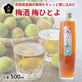 【ふるさと納税】 梅酒 梅ひとよ 500ml 1本 梅 南高梅 3年 熟成 うめ 果物 フルーツ うめしゅ お酒 酒 果実酒 さけ ビール ハイボール チューハイ 焼酎 日本酒 ウイスキー ワイン ギフト 贈答 プレゼント 送料無料 徳島県 吉野川市
