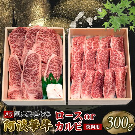 【ふるさと納税】 牛肉 ギフト 焼肉用 ロース カルビ 300g 阿波華牛 国産 黒毛和牛 贈答 冷凍 BBQ バーベキュー アウトドア キャンプ 焼肉 おかず 惣菜 お取り寄せ グルメ 徳島県 阿波市 肉の北海 母の日 父の日