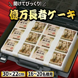 【ふるさと納税】 日時指定可 億万長者ケーキ 30×22cm 16～20名様用 冷凍 ケーキ 1万円 洋菓子 焼菓子 デザート スイーツ チョコレート チョコ アイス ゼリー プリン シュークリーム お菓子 おやつ アタッシュケース 誕生日 記念日 プレゼント 送料無料 CAKE EXPRESS