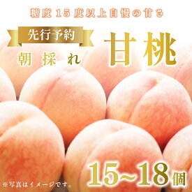 【ふるさと納税】 桃 もも 果物 フルーツ 甘桃 朝採れ 先行予約 15～18個 糖度 15度 以上 徳島県 阿波市