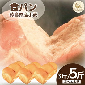 【ふるさと納税】 食パン 選べる容量 3斤 5斤 パン 天然酵母 国産 小麦 卵 牛乳 朝食 昼食 ランチ 間食 おやつ お取り寄せ グルメ 冷蔵 送料無料 徳島県 阿波市 フィオーレデファリーナ