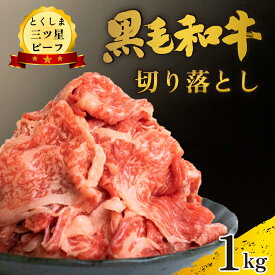 【ふるさと納税】 黒毛和牛 牛肉 切り落とし 500g 1kg 和牛 国産 牛肉 牛 うし 肉 にく ビーフ 三つ星ビーフ すき焼き すきやき しゃぶしゃぶ 焼肉 やきにく カレー 牛丼 BBQ おかず おつまみ 弁当 日用 冷凍 小分け お取り寄せ グルメ 送料無料 徳島県 阿波市 肉の藤原
