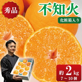【ふるさと納税】 みかん しらぬい 不知火 約 2.0kg 贈答用 化粧箱 7 から 10 個 手摘み 蜜柑 柑橘 果物 フルーツ 柑橘 ギフト 徳島県 阿波市産 サトウ農園