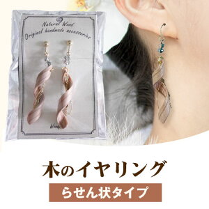 【ふるさと納税】木のピアス イヤリング 選べる らせん状 キューブ状 株式会社ウッドピア 《30日以内出荷(土日祝除く)》 アクセサリー ピアス イヤリング ファッション 木製 レターパック