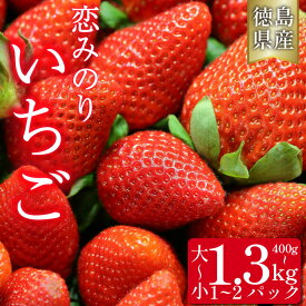 【ふるさと納税】 いちご 400g 800g 1.3kg 選べる イチゴ 先行予約 果物 フルーツ 恋みのり ストロベリー ジャム スムージー 期間限定 洋菓子 家族 子ども フルーツサンド フルーツ大福 いちご大福 苺大福 ケーキ アイス 人気 オススメ お取り寄せ グルメ みよし 徳島 三好