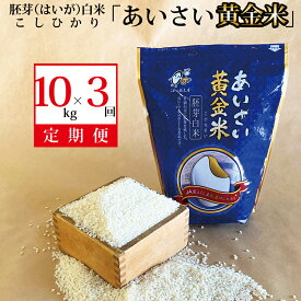 【ふるさと納税】【定期便3回】あいさい黄金米 10kg