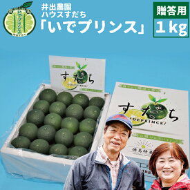 【ふるさと納税】井出農園 ハウスすだち いでプリンス 贈答用 1kg