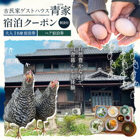 【ふるさと納税】宿泊 古民家ゲストハウス 青家 宿泊クーポン 大人 1名様 または ペア 宿泊券 朝食 付き 《30日以内に出荷予定(土日祝除く)》 古民家ゲストハウス 青家 クーポン 田舎 体験 古民家 ゲストハウス 徳島県 佐那河内村
