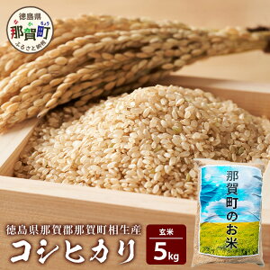【ふるさと納税】徳島県那賀町 相生産 コシヒカリ 玄米 5kg【徳島 那賀 国産 徳島県産 こめ おこめ 米 お米 ごはん ご飯 げんまい 玄米 こしひかり コシヒカリ 5キロ 5kg 和食 おにぎり お弁当