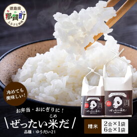 【ふるさと納税】徳島県那賀町産 ぜったい米(こめ)だ 2合×1袋・6合×1袋セット ゆうだい21【徳島 那賀町 国産 米 お米 白米 精米 徳島県産 国産米 高級米 単一原料米 お弁当 おにぎり 贈物 プレゼント お中元 お歳暮 ギフト 産地直送】ZP-6