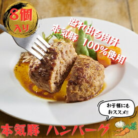 【ふるさと納税】本気豚使用 ハンバーグ8個入