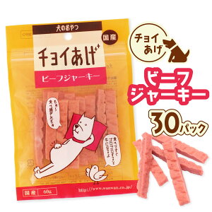 【ふるさと納税】チョイあげ ビーフジャーキー 30パック 1袋60g 30P わんちゃんのおやつ ペット用 おやつ ごほうび しつけ ペットフード トリーツ