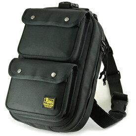 【ふるさと納税】ワンショルダー／フルオープン&Wフラップポケット　バンナイズ バリスティック ナイロン ブラック 斜め掛け 耐久性 背中 ファッション カバン バッグ