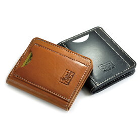 【ふるさと納税】キャッシュレス時代の胸ポケットに入る多機能薄型コンパクトウォレット（マネークリップ付き）　バンナイズ オイル シュリンク レザー 本革 財布 コンパクト ファッション 小物 アクセサリー 　お届け：発送可能時期より順次発送予定