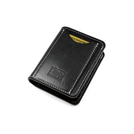 【ふるさと納税】VanNuys カードが30枚～40枚程度入る小さい財布 ビンテージブラック　【ファッション・ファッション小物】