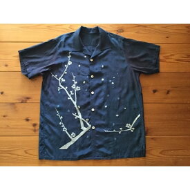 【ふるさと納税】藍染めのアロハシャツ(梅)【1128216】