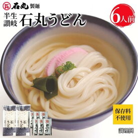 【ふるさと納税】半生讃岐石丸うどん6人前（めんつゆ付き）麺300g×2袋 | 麺 食品 加工食品 人気 おすすめ 送料無料