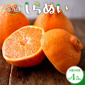 【ふるさと納税】ご家庭用　しらぬい　約4.5kg【2026年2月下旬～2026年4月上旬配送】 | 不知火 自宅用 香川県 高松市 果実 蜜柑 みかん ミカン 果物 フルーツ デザート 柑橘 丸ごと 薄皮 定番品種