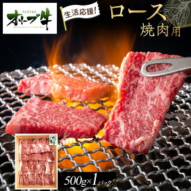 【ふるさと納税】《生活応援》オリーブ牛ロース焼肉用　500g | 肉 お肉 にく 食品 香川県産 人気 おすすめ 送料無料 ギフト