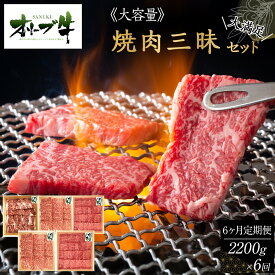【ふるさと納税】≪6カ月定期便・大容量≫オリーブ牛焼肉三昧大満足セット　2200g×6回 | 肉 お肉 にく 食品 香川県産 人気 おすすめ 送料無料 ギフト