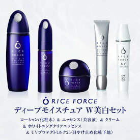【ふるさと納税】000048. ディープモイスチュアW美白セット | ライスパワー 化粧水 保湿化粧水 エッセンス 美容液 保湿美容液 美白美容液 クリーム 保湿 美容液 化粧下地 日焼け止め 化粧 UVカット スキンケア 美白 保湿 目元ケア 集中ケア ケア セット 香川県 高松市