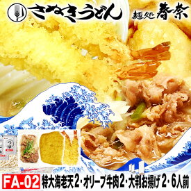 【ふるさと納税】冷凍さぬきうどん 麵処 春奈 特上の3種6人前 肉うどん えび天 きつね