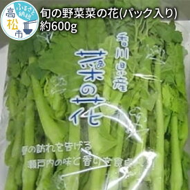 【ふるさと納税】 菜の花 約 600g パック 入り 国産 高松市産 旬の野菜 春野菜 花菜 食用 ほろ苦い 和え物 炒め物 揚げ物 味噌汁 自宅用 家庭用 おすそ分け 和食 お取り寄せ 香川県 高松市 送料無料