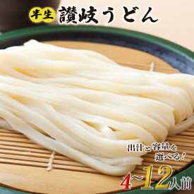 【ふるさと納税】 讃岐うどん 半生麺 4人前 6人前 12人前 ダシなし つけダシ かけダシ 丸亀うどん 讃岐 さぬき 名店 まごころ 香川県 丸亀市