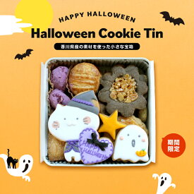 【ふるさと納税】 小さな宝箱 クッキー缶 ハロウィン アイシングクッキー 数量限定 クッキー ギフト 缶 アイシング お返し プチギフト かわいい おしゃれ 洋菓子 詰め合わせ お菓子 サブレ プレゼント ウエディング バースデー u-ko 香川県 丸亀市