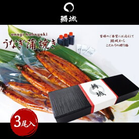【ふるさと納税】 鰻 国産 うなぎの蒲焼き 3尾入（特製タレ付） / 鰻城 うなぎ ウナギ 蒲焼 簡単調理 時短 小分け 電子レンジ　お届け：2025年1月中旬以降順次発送予定