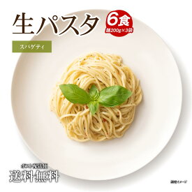 【ふるさと納税】生パスタ 麺のみ 6食（200g×3袋）スパゲティ ｜パスタ麺 生麺 もっちり