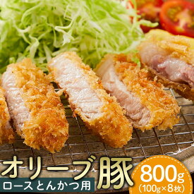 【ふるさと納税】豚肉 オリーブ豚 ロースとんかつ用 800g（100g×8枚）【化粧箱入り】【配送不可：離島】 | 豚肉 豚 ロース 豚肉ロース トンカツ とんかつ 肉 お肉 豚ロース 豚カツ ポーク 冷凍 国産 ぶた ブタ カツ お取り寄せグルメ 取り寄せ グルメ ロースカツ ご当地