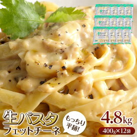 【ふるさと納税】生パスタ フェットチーネ 4.8kg 48食分 ( 400g × 12袋 )｜ 生麺 | 麺 食品 加工食品 人気 おすすめ 送料無料