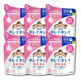 【ふるさと納税】キレイキレイ Fセット（薬用泡ハンドソープ 詰替用 200ml × 6パック）　【キレイキレイ きれいきれい 殺菌 予防 石鹸 人気 日用品 シトラスフルーティ 200ml 泡ハンドソープ 詰替え 薬用】