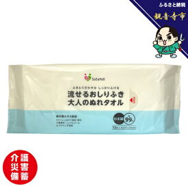 【ふるさと納税】大人の流せるおしりふき、ぬれタオル72枚入×30個（2160枚）【介護・災害・備蓄】　【 雑貨 日用品 雑貨 日用品 防災グッズ 防災用品 防災 防災グッズ 】