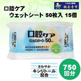【ふるさと納税】【キシリトール配合】口腔ケアウェットシート 50枚入り×15個セット（750枚）　お届け：ご寄附（入金）確認後、2週間で順次出荷いたします。
