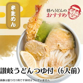 【ふるさと納税】讃岐うどん（半生めん）つゆ付 6人前　お届け：ご寄附頂いた日（入金確認日）より約2週間で順次配送いたします。