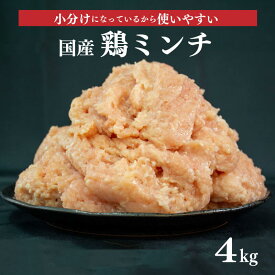 【ふるさと納税】 鶏肉 鶏ミンチ 冷凍 むね肉 国産 ひき肉 4kg 400g × 10袋 小分け