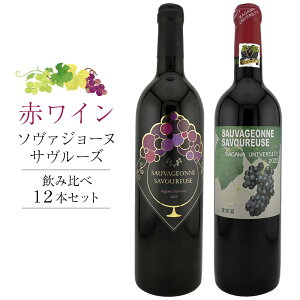 【ふるさと納税】ソヴァジョーヌ・サヴルーズ 3年代分 飲み比べ計12本セット【国産 赤ワイン ワイン さぬきワイン ぶどう 飲み比べ 】