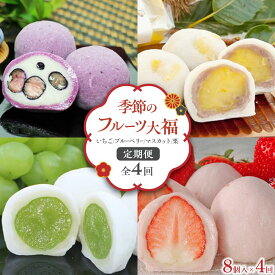 【ふるさと納税】【全4回定期便/平日お届け】フルーツ大福(いちご ブルーベリー マスカット 栗) 大福 フルーツさぬき 風月堂