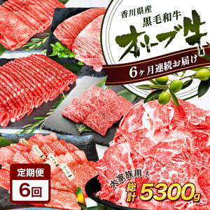 【ふるさと納税】香川県産黒毛和牛オリーブ牛【6ヶ月お届け】大家族用 お肉 牛肉 焼肉 バーベキュー  お届け:2026年1月〜6月